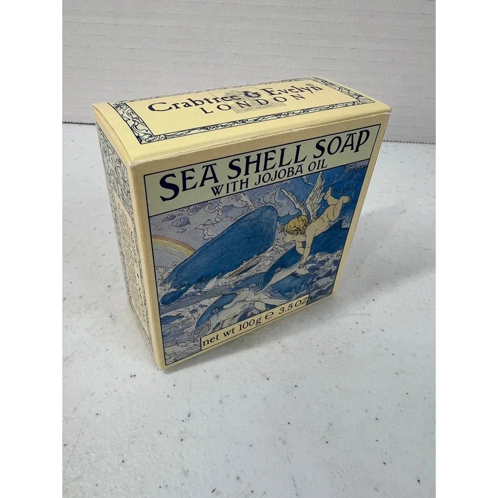Crabtree & Evelyn London Sea Shell Soap Jojoba Oil 1978 Vintage 3.5oz Bar